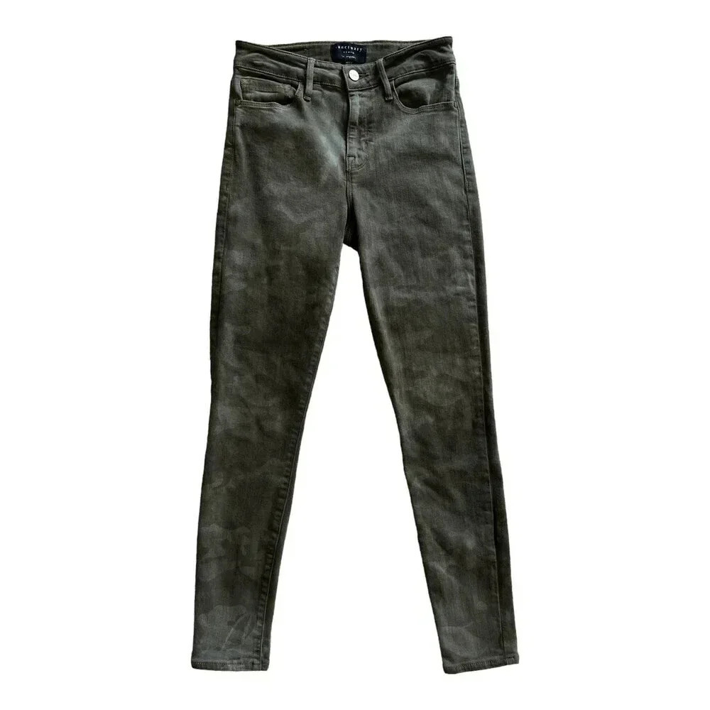 Sanctuary Denim Green Camo Social Ankle Skinny Jeans 25
